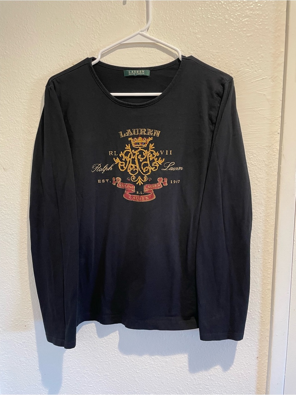 ⚜️ Lauren Ralph Lauren Metallic Beaded Monogram Top ⚜️